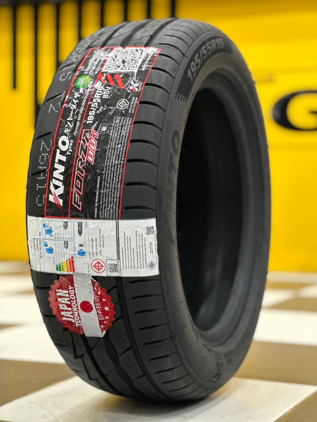 KINTO FORZA 001 Treadwear 280 195/55R15 ยางใหม่ปี2024