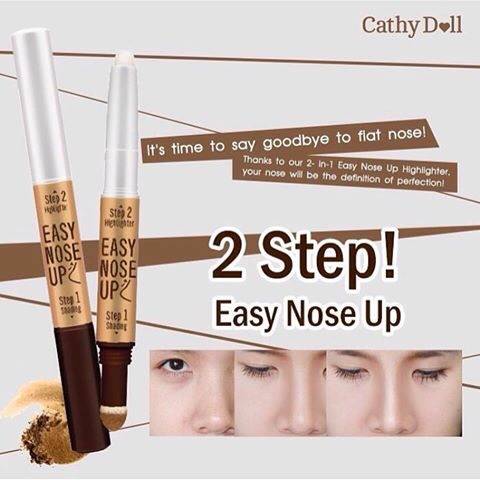 Cathy doll 2 step! Easy Nose up อีซี่โนสอัพ 0.5g +1.1g. เฉดดิ้งและไฮไลท์ดั้งโด่ง