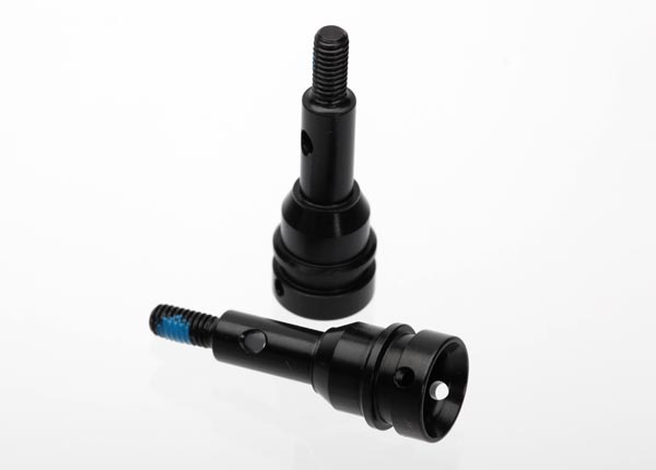 6454 Stub axle, front, 6mm (steel-splined constant-velocity driveshaft) (2)