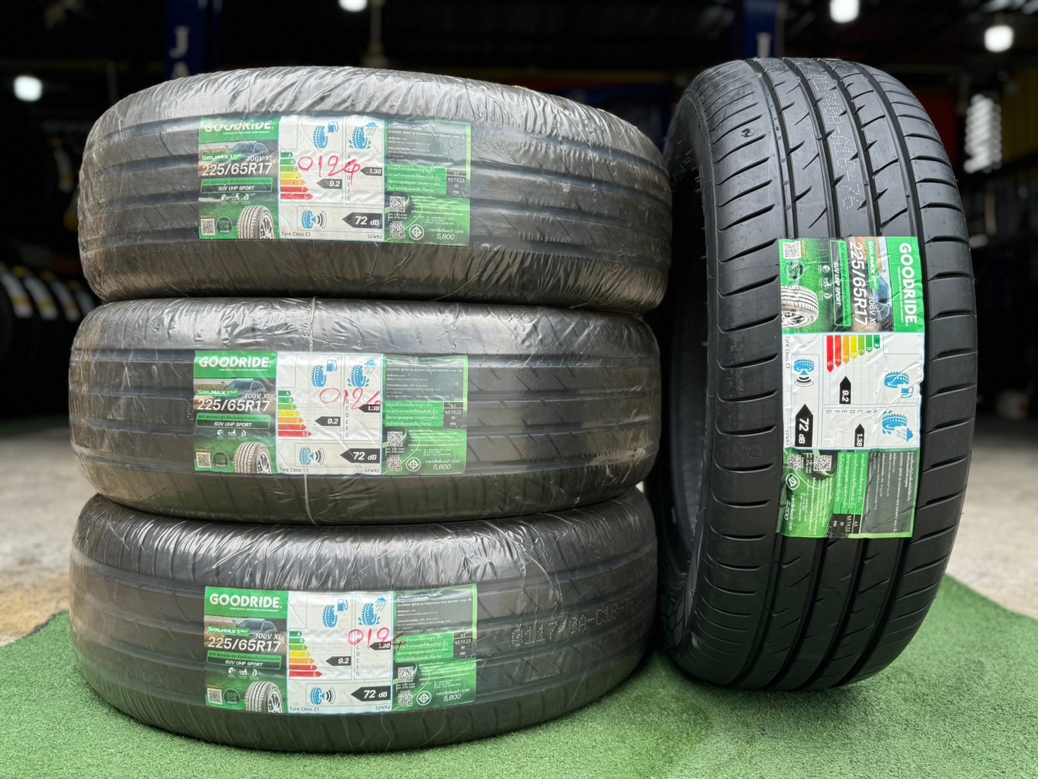 ยาง Goodride Solmax1 225/65R17 ยางใหม่ปี2024 ราคาพิเศษ4 เส้น 10400บาท พร้อมติดตั้งฟรี