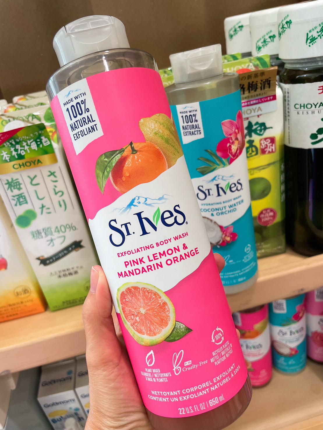 St.Ives pink lemon & mandarin orange Body Wash Indigo 650ml ครีมอาบน้ำ