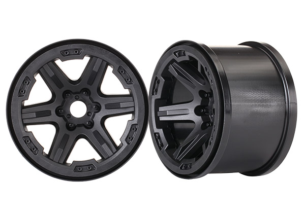 8671 Wheels, 3.8" (black) (2) (17mm splined)