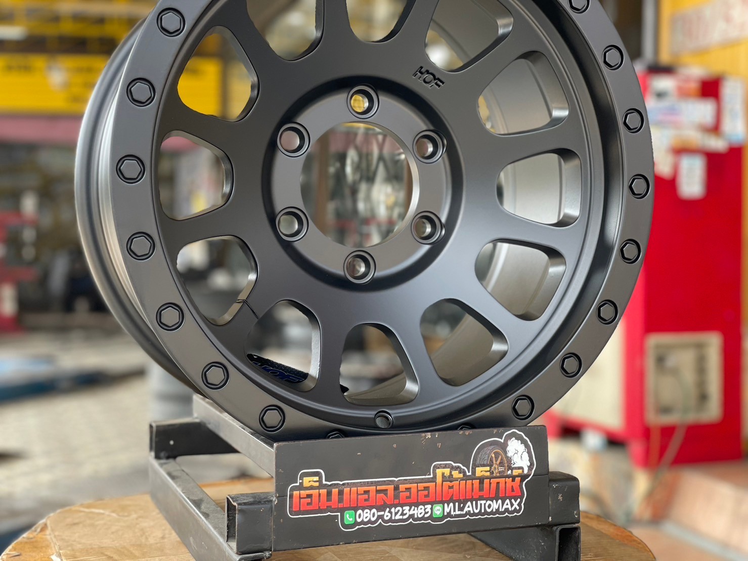 #ล้อแม็กซ์ใหม่ขอบ16 ลายออฟโรด #ระฆังคว่ำ #Model_HF268B 16x8.5 ET0 6x139.7 สีดำด้าน