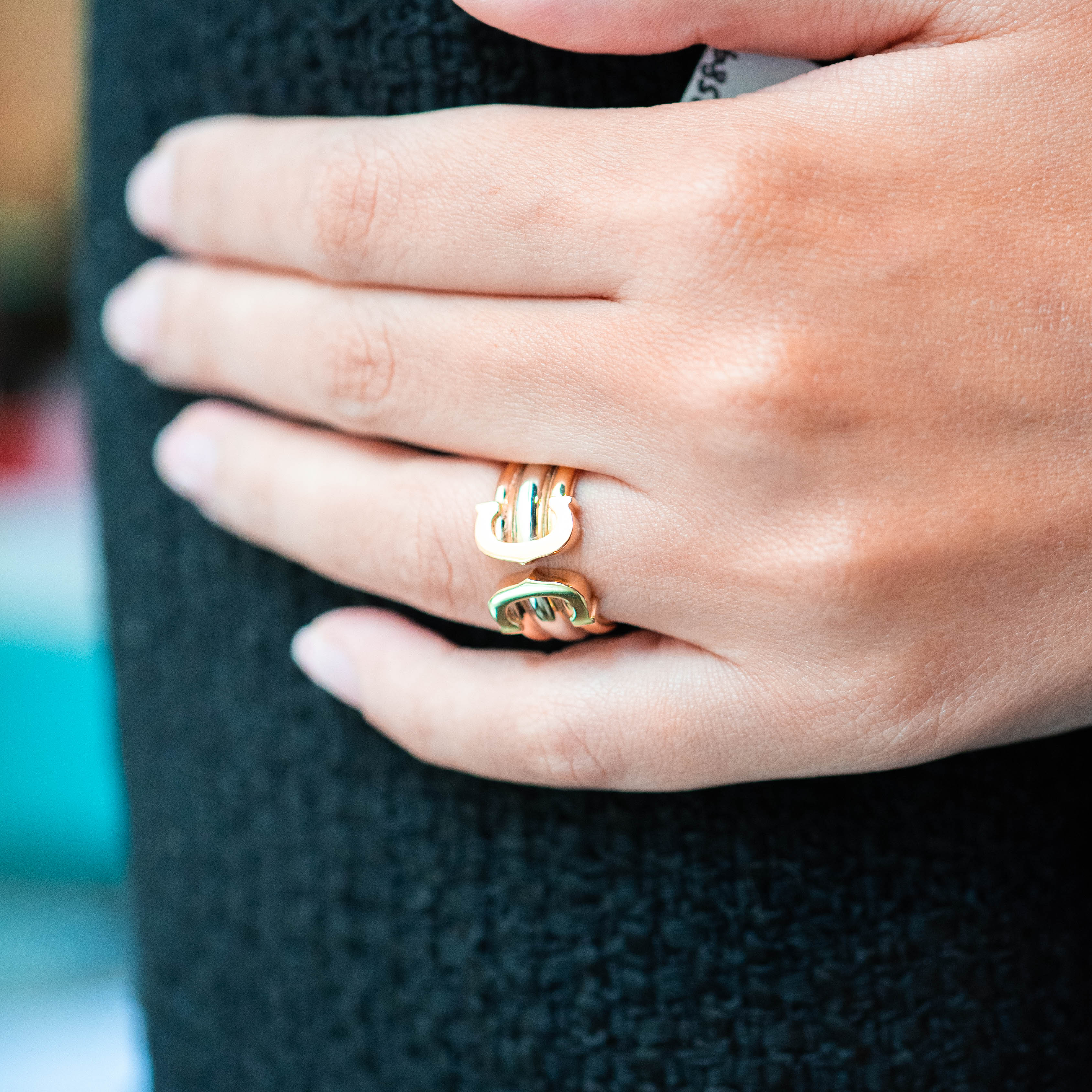 แหวน Cartier 2C ทองคำ3สี18K ไซส์ 48# (Used)