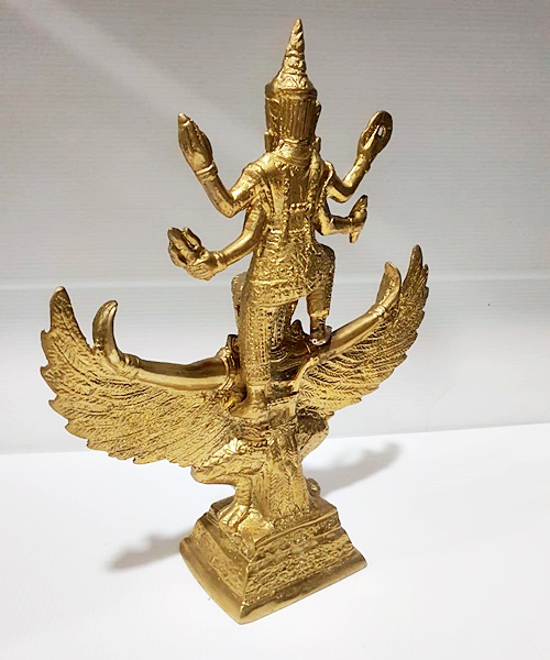 พระนารายณ์ทรงครุฑ เนื้อทองเหลือง สูง 11 นิ้ว