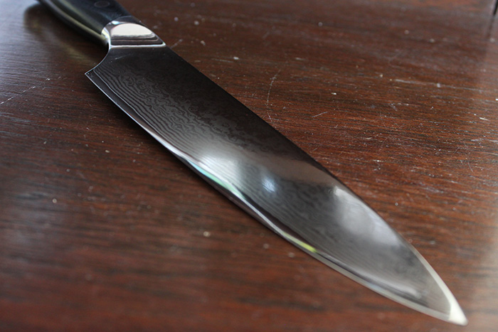 Damascus chef knife