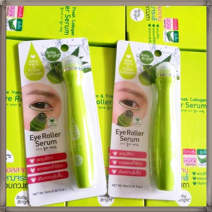 Karmart Aloe Vera & Fresh Collagen Eye Roller Serum 15g.เซรั่มบำรุงผิวใต้ดวงตา