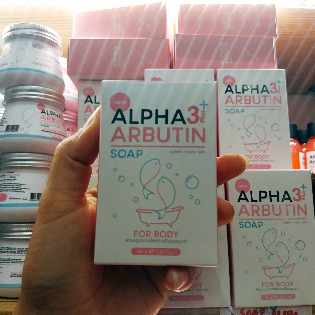 Alpha arbutin 3 plus+++ soap สบู่อัลฟ่าอาร์บูติน 3 พลัส