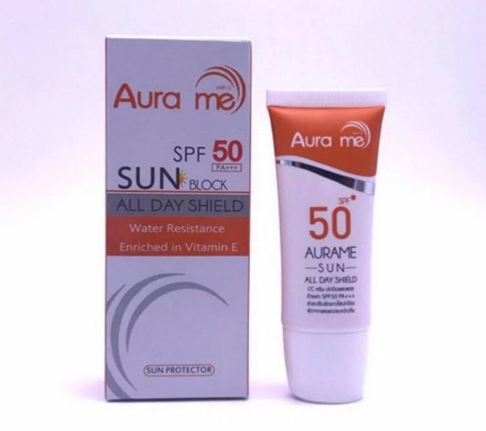 ครีมกันแดดออร่ามี Aura me AURAME SPF50 PA+++ เก็บเงินปลายทางฟรี