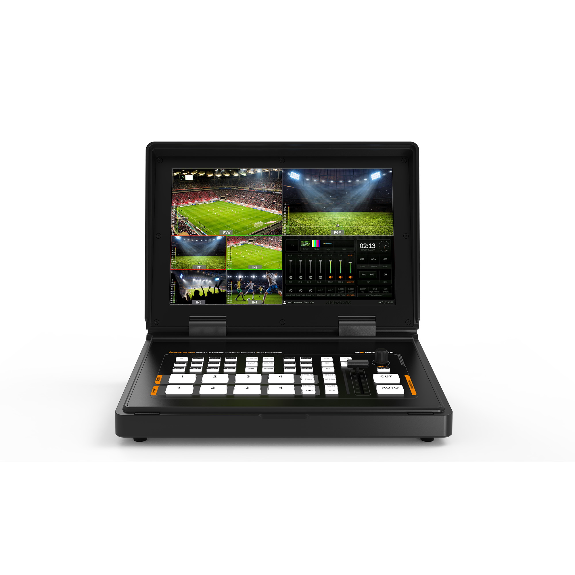 AVMatrix SHARK S4 PLUS-4-CH SDI/HDMI Video Switcher