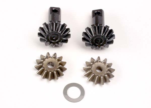 4982 Diff gear set: 13-T output gear shafts (2)/ 13-T spider gears (2)/ spider shaft (1)/ 6x10x0.5mm PTFE-coated washer (1)