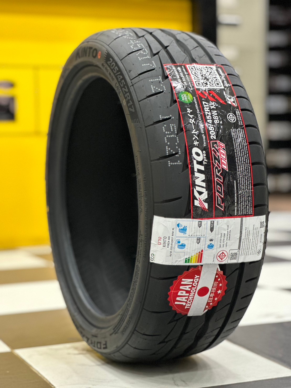 KINTO FORZA 001 Treadwear 280 205/45R17 ยางใหม่ปี2024
