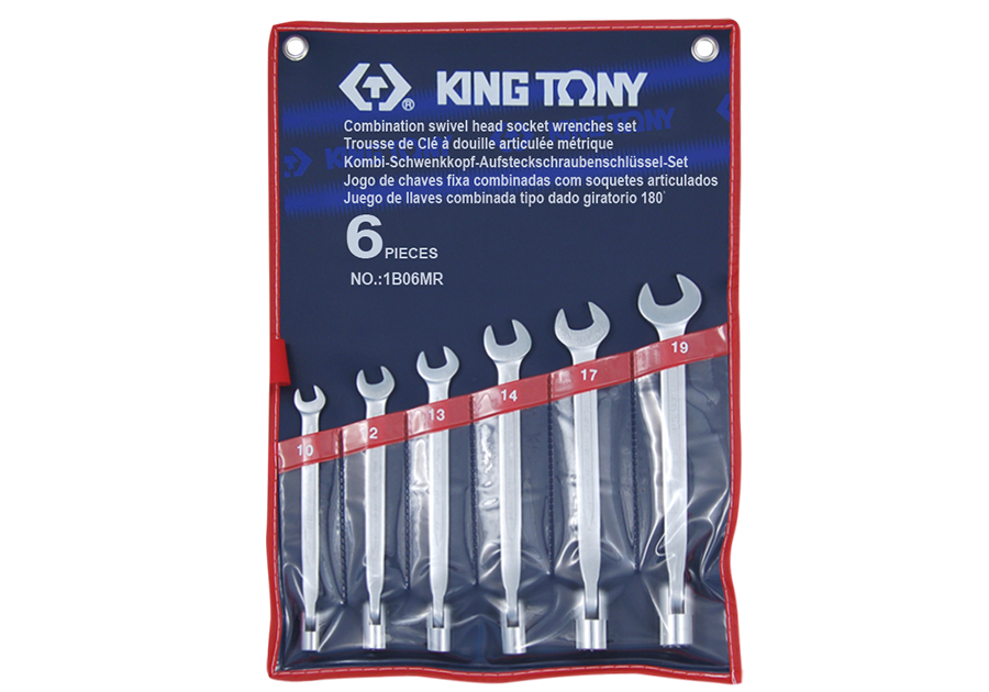 ชุดประแจปากตายข้างบ๊อก 6 ตัวชุด รุ่น 1B06MR KING TONY