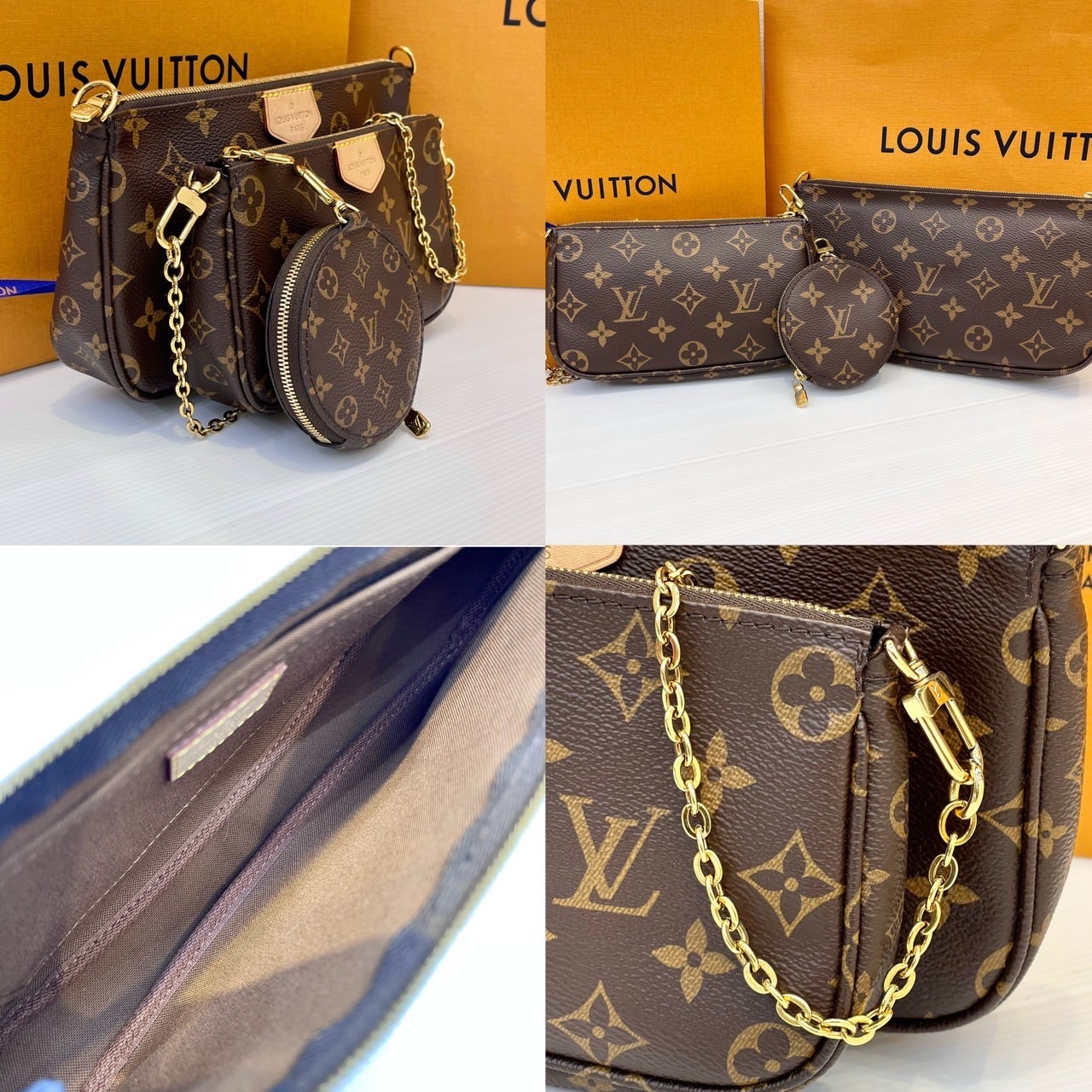 LV Multi Pochette Microchip Fullset ชอปไทย