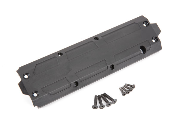 8945R Skidplate, center/ 4x20 CCS (4)/ 3x10 CS (4) (fits Maxx® with extended chassis (352mm wheelbase))