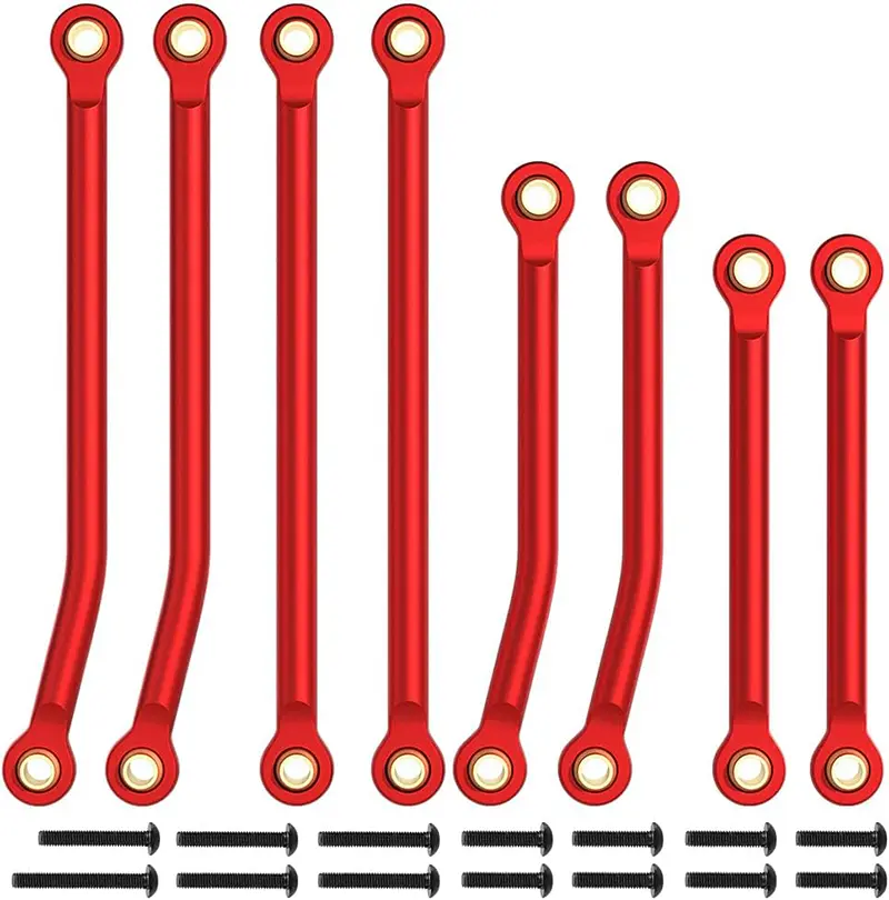INT-C33013RED Alloy Machined Suspension Linkages (8) for Traxxas 1/18 TRX-4M Crawler