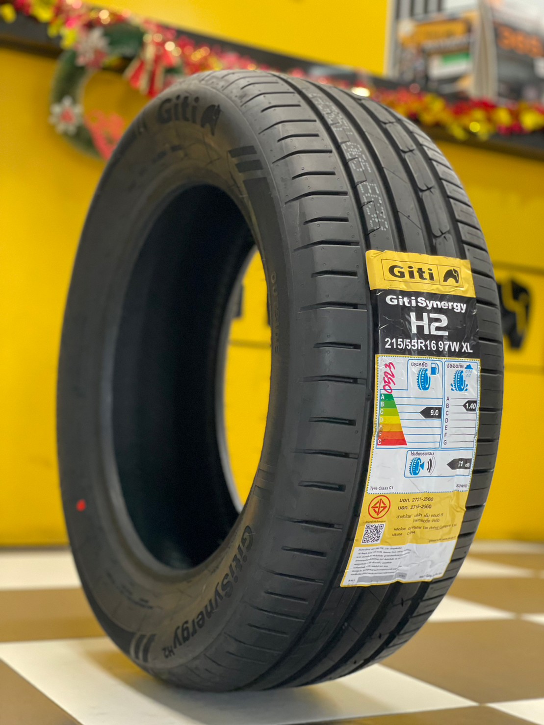 215/55R16 ยางใหม่ GITI SynergyH2 ยางใหม่ปี2023 ราคาโปรโมชั่นพิเศษ พร้อมติดตั้งฟรี