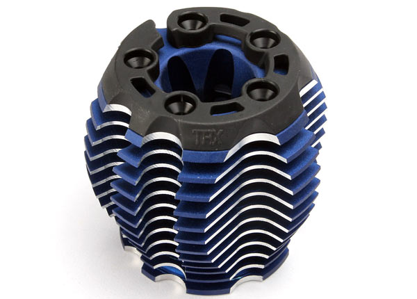 5238R Cooling head, PowerTune (machined aluminum, blue-anodized) (TRX 3.3), head protector (1), 3x6mm CCS (5)