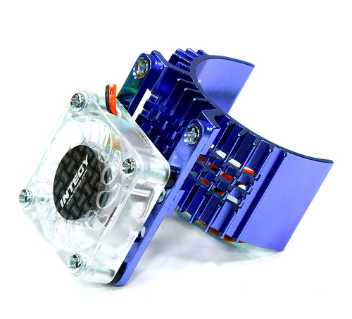 INT-T8074BLUE Motor Heatsink 540 Size w/ Cooling Fan for Slash, Stampede 2WD, Rustler & Bandit