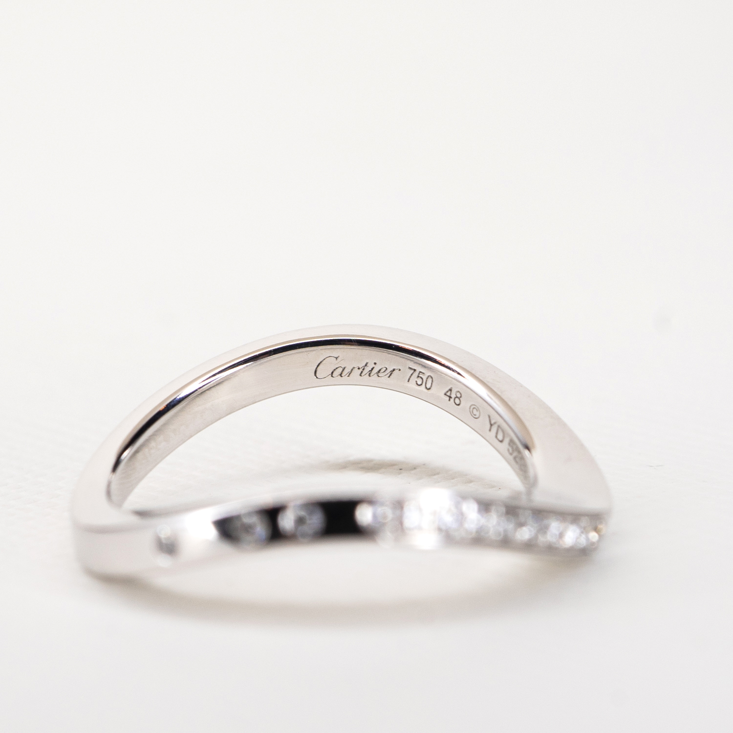 แหวน Cartier Paris Nouvelle Glamorous Ring ทองคำขาว 18K ไซส์48# +กล่องและการ์ด (Used)