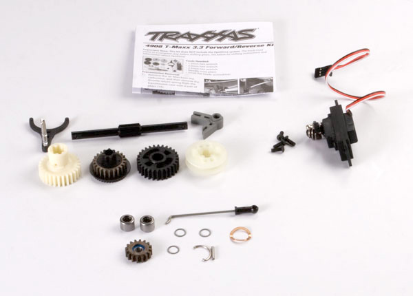 4995X Reverse installation kit (includes all components to add mechanical reverse (no Optidrive) to T-Maxx 3.3) (includes 2060 sub-micro servo)