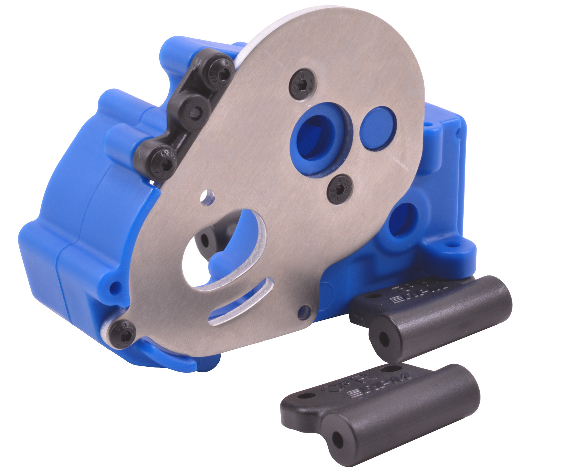 RPM-73615 Gearbox Housing and Rear Mounts for the Traxxas Slash 2wd, e-Rustler, e-Stampede & Bandit - Blue