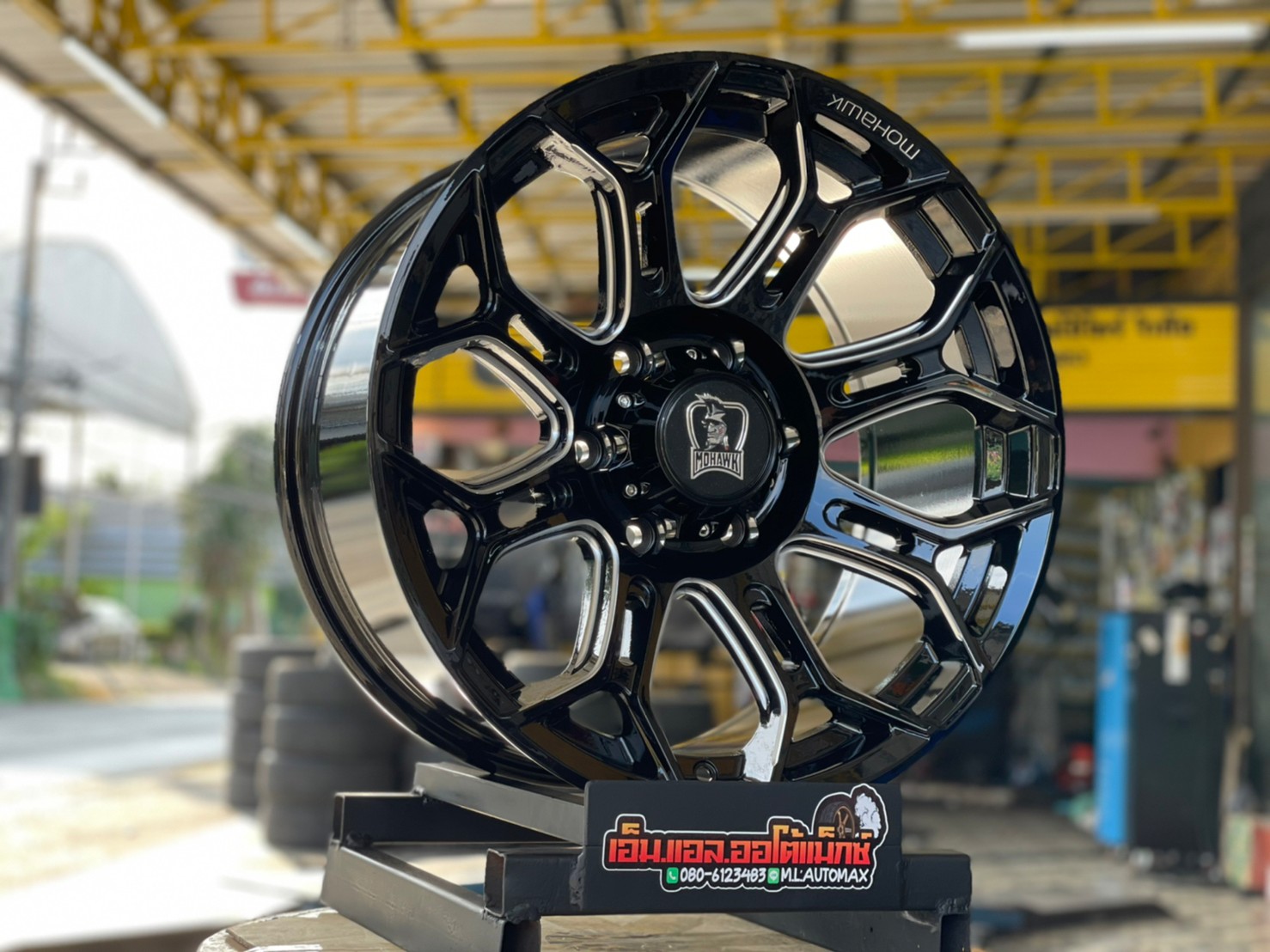 ล้อแม็กซ์ขอบ18ลายออฟโรด หล่อดุดัน Wheel Performance Model WP953 ขอบ18 กว้าง9 ออฟ0 6รู139.7 สีดำเงามิลลิ่งเงิน