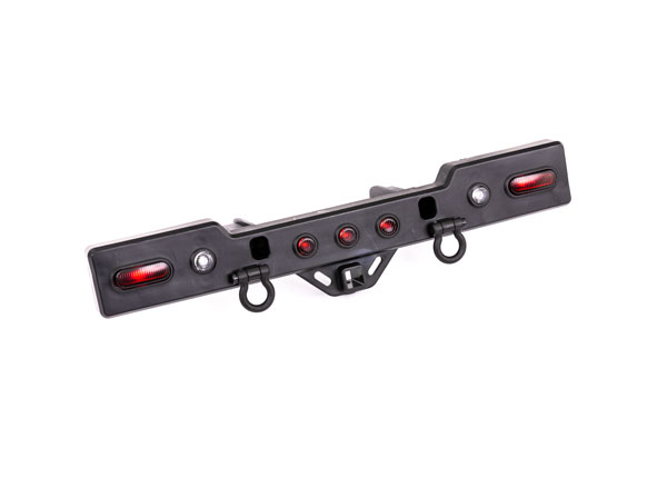 8838X Bumper, rear (black chrome) (assembled with lenses)
