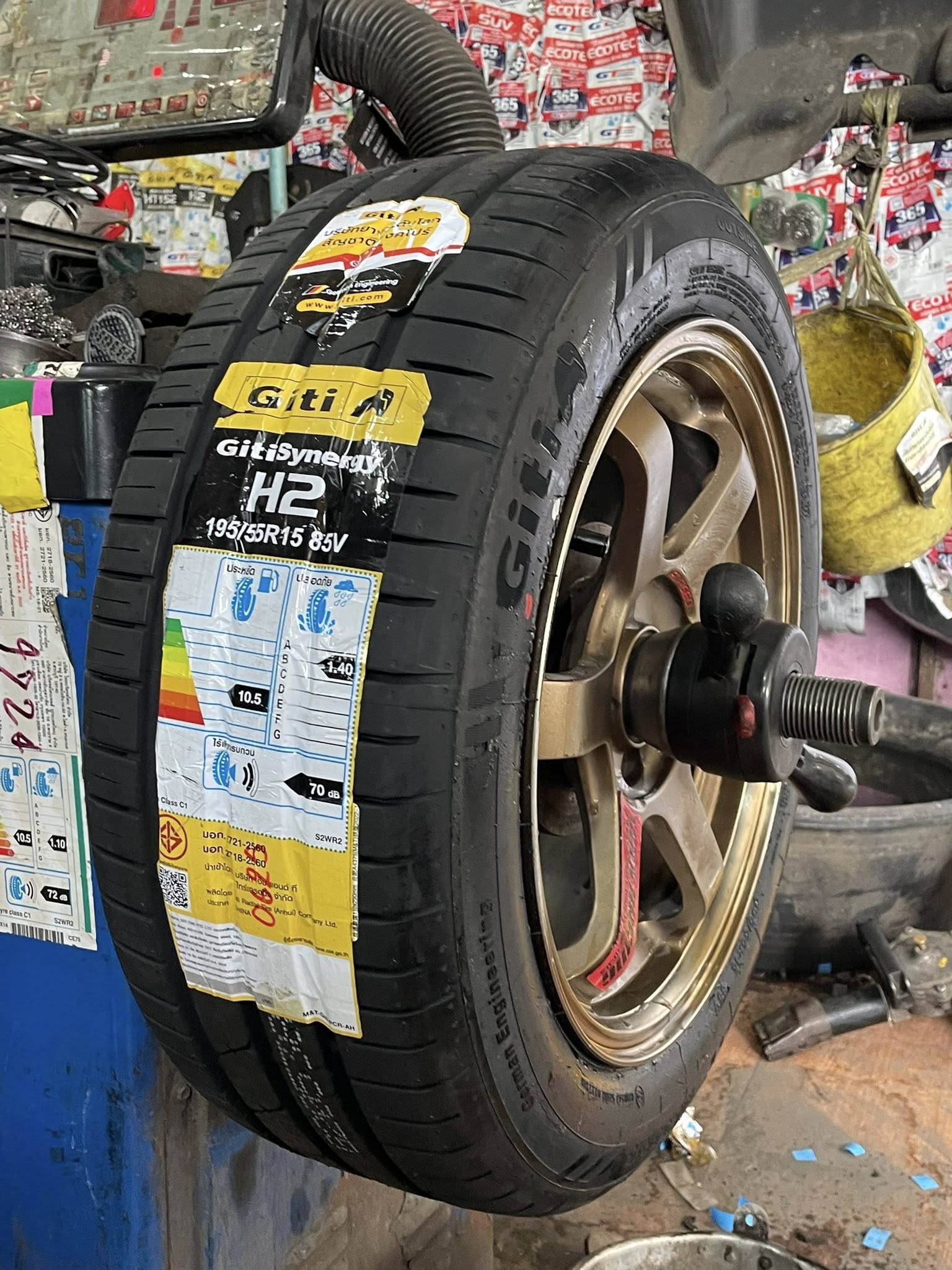 #HONDA_JAZZ🚘เปลี่ยนยาง 🛞🐘#GITI_SynergyH2_195/55R15