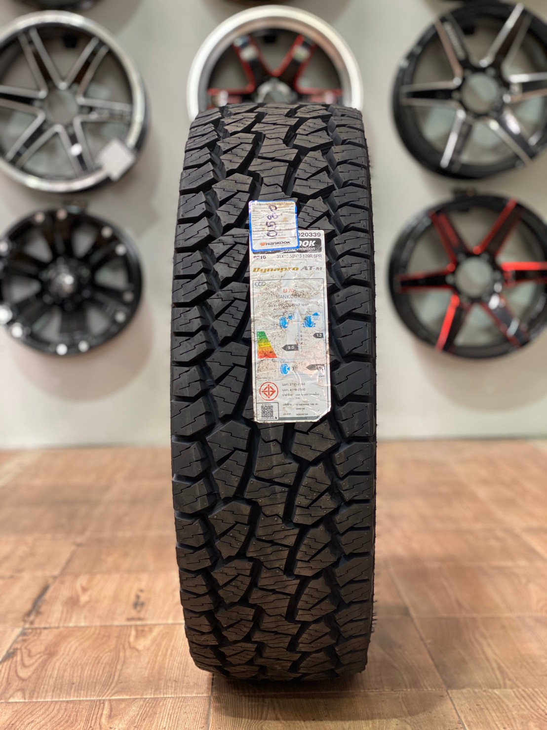 ยางใหม่Hankook Dynapro AT-M 31x10.5R15 (RF10)ยางผลิตปี20 ตัวหนังสือสีขาว