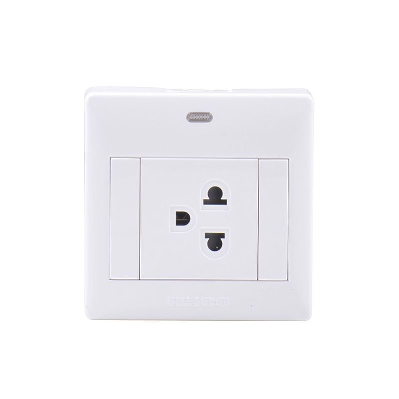 HACO เต้ารับ 3 ขา 1 ช่อง รุ่น M3-E10 สีขาว