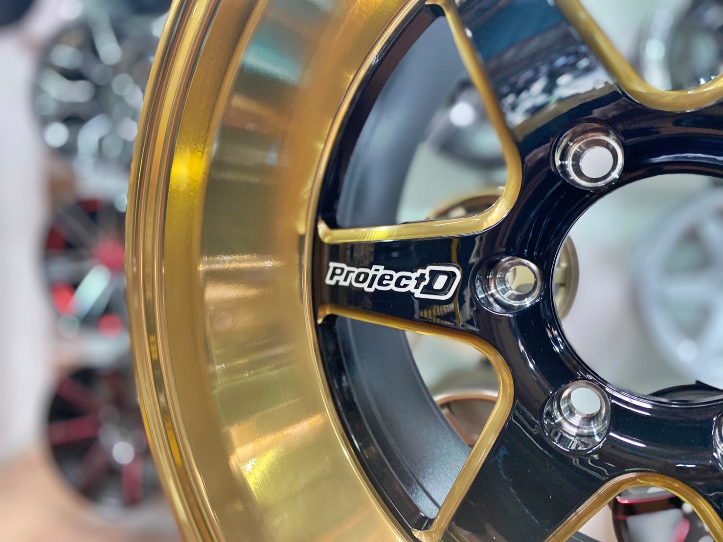 ล้อแม็กใหม่แท้LENSO PROJECT D D1SL ขอบ 18 6รู139 สีดำขอบไดร์ทอง อ๊อฟลึกสุดจริง พร้อมติดตั้งฟรี