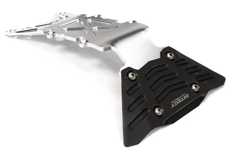 INT-C26068SILVER Billet Machined Front Skid Plate for Traxxas 1/10 Scale E-Maxx Brushless