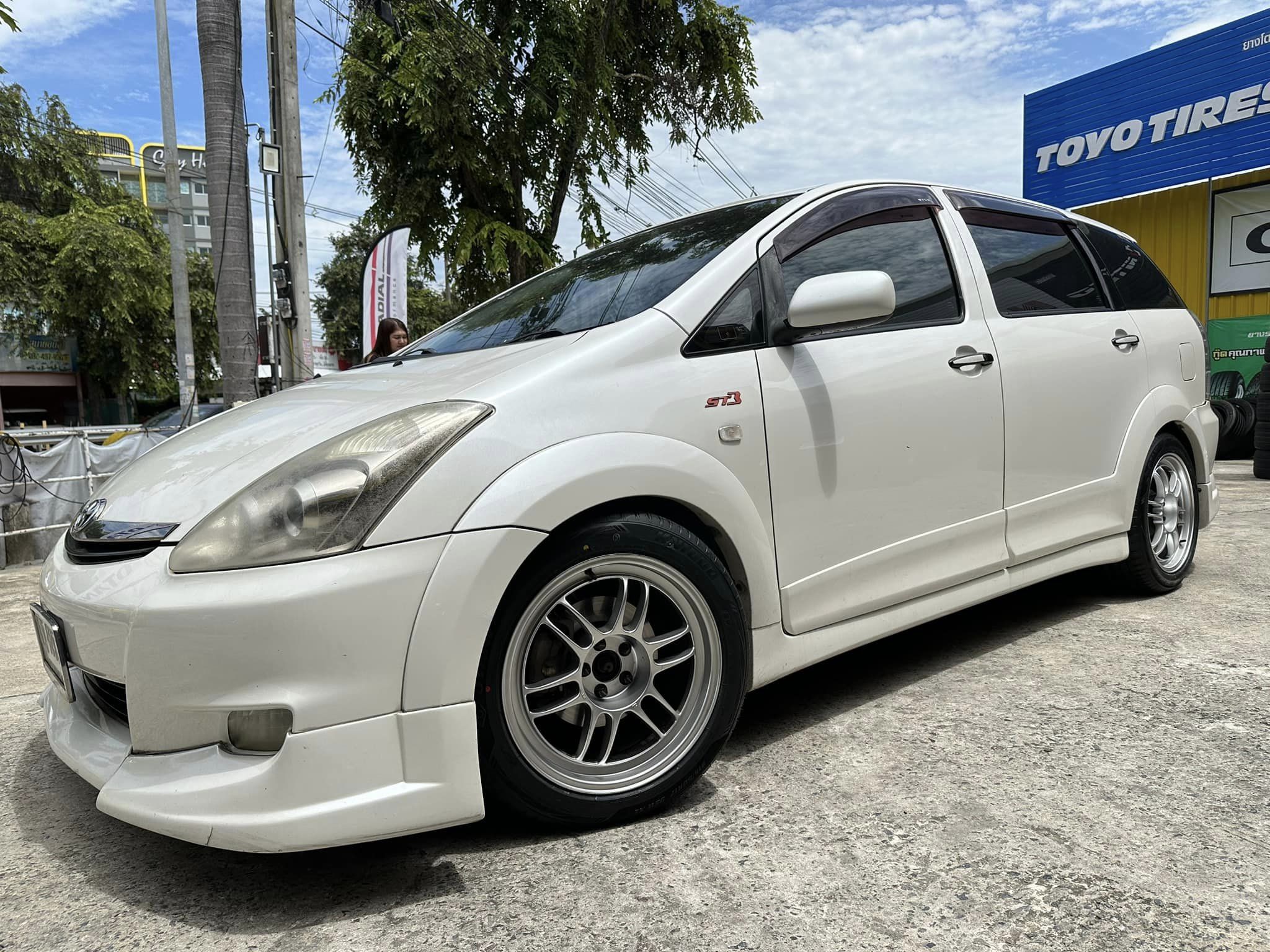 #TOYOTA_WISH #ยางรถไฟฟ้า 🛞 ￼#OTANI #KN1000 215/50R17