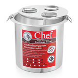 272638 หม้อกาแฟ ปลอดสารตะกั่ว รุ่น Chef 36 ซม.3 ช่อง ตราหัวม้าลาย