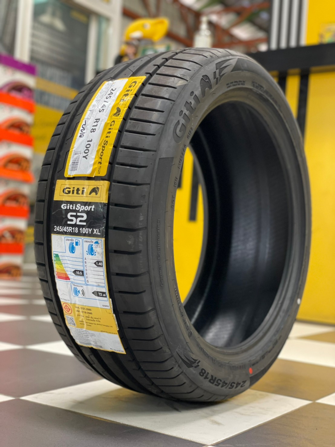 245/45R18 Giti SportS2 ยางใหม่ปี2022 ยางสปอร์ต ยางรถยนต์คุณภาพดี สมรรถนะสูง ราคาโปรโมชั่นพิเศษ พร้อมติดตั้งฟรี