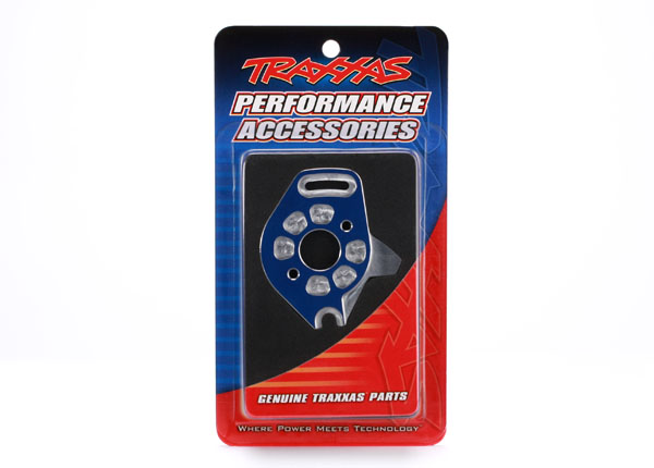 6890X Plate, motor, 6061-T6 aluminum (blue-anodized)