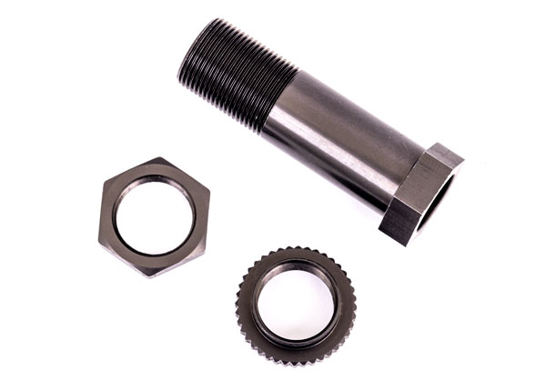 9545A Servo saver post/ adjuster nut/ locknut (dark titanium-anodized, 6061-T6 aluminum) (1 each)