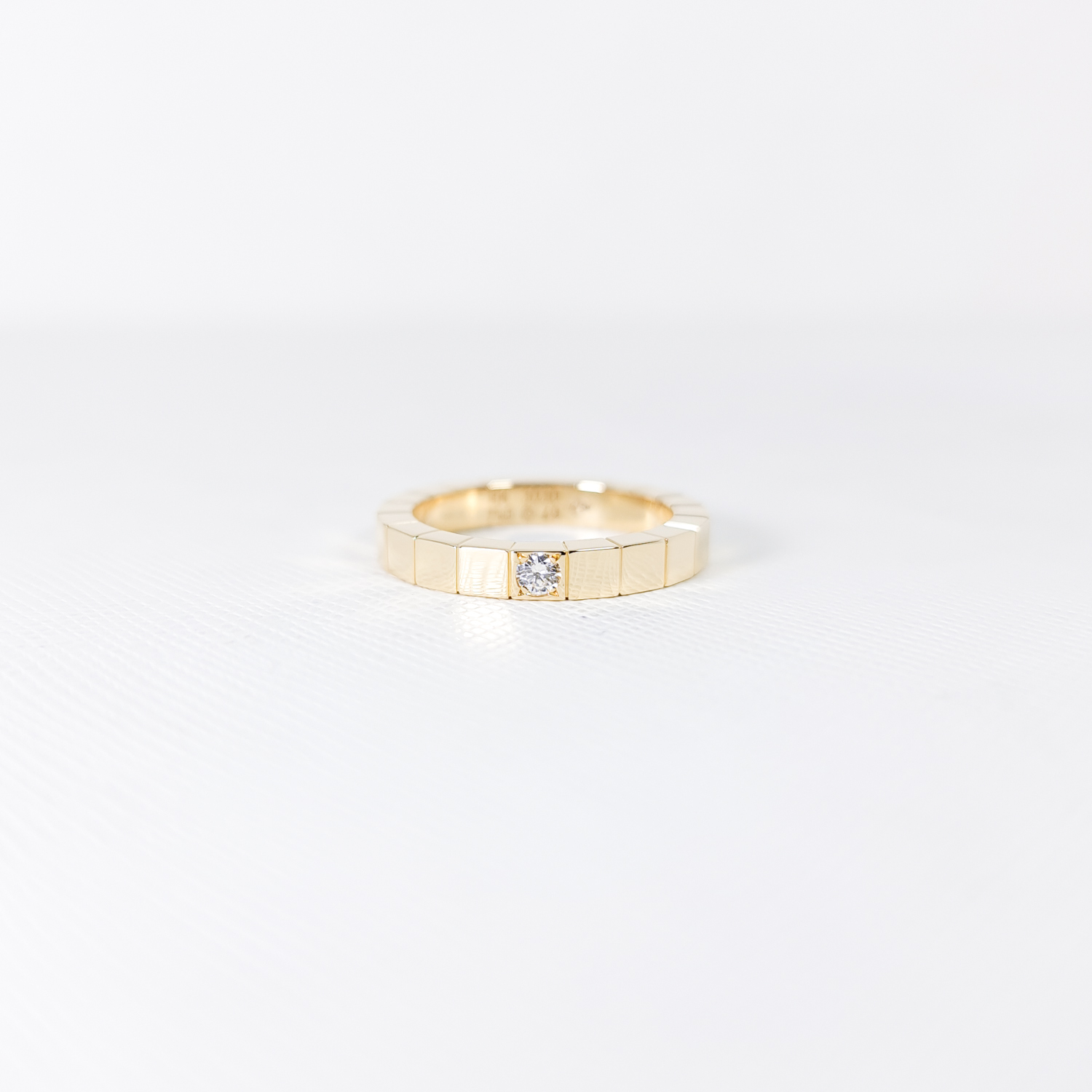 แหวน Cartier Lanieres 1diamond ทองคำ18K ไซส์ 49# (Used)