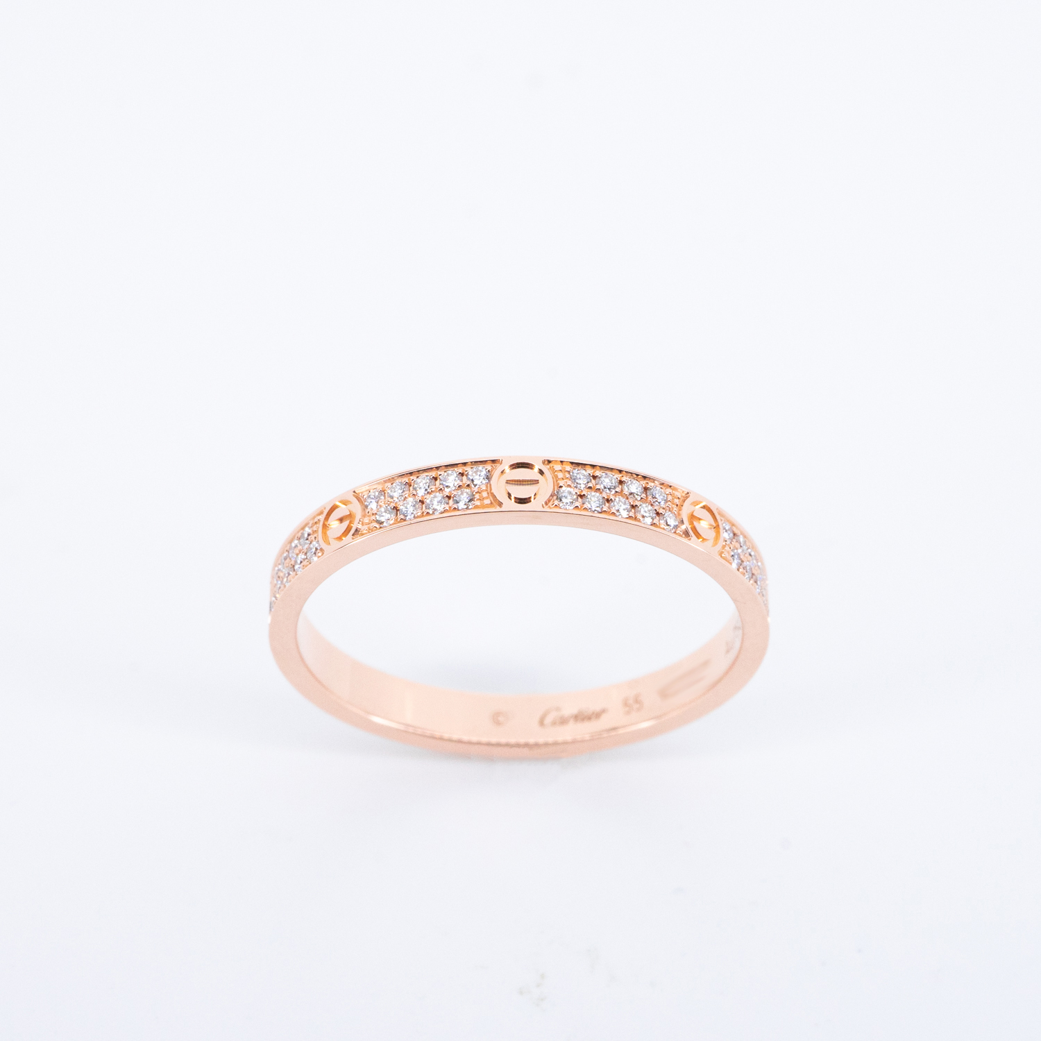 **Sold** แหวน Cartier Love SM with Pave Diamonds ทองชมพู18K ไซส์ 55# (Used) +กล่องและการ์ดShopไทย2020