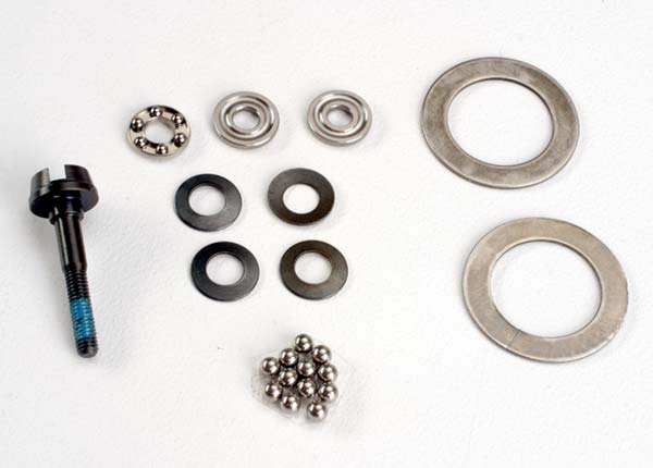 2730X Pro-diff rebuild kit, contains: diff shaft/belleville spring washers (4)/ diff rings (2)/ thrust washers (2)/ thrust bearing/ hard carbide diff balls (12)