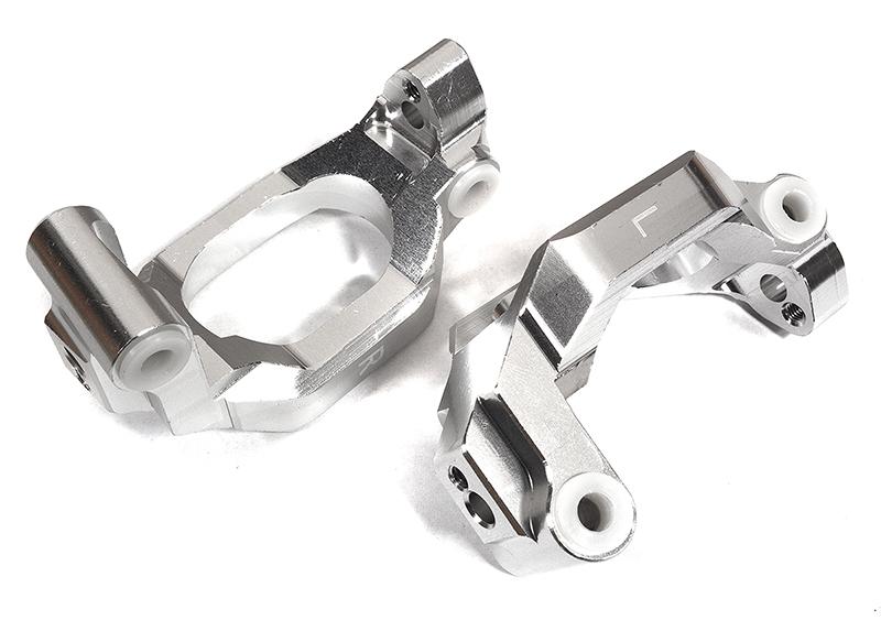INT-C29371SILVER Billet Machined Caster Blocks for Traxxas 1/10 Maxx Truck 4S