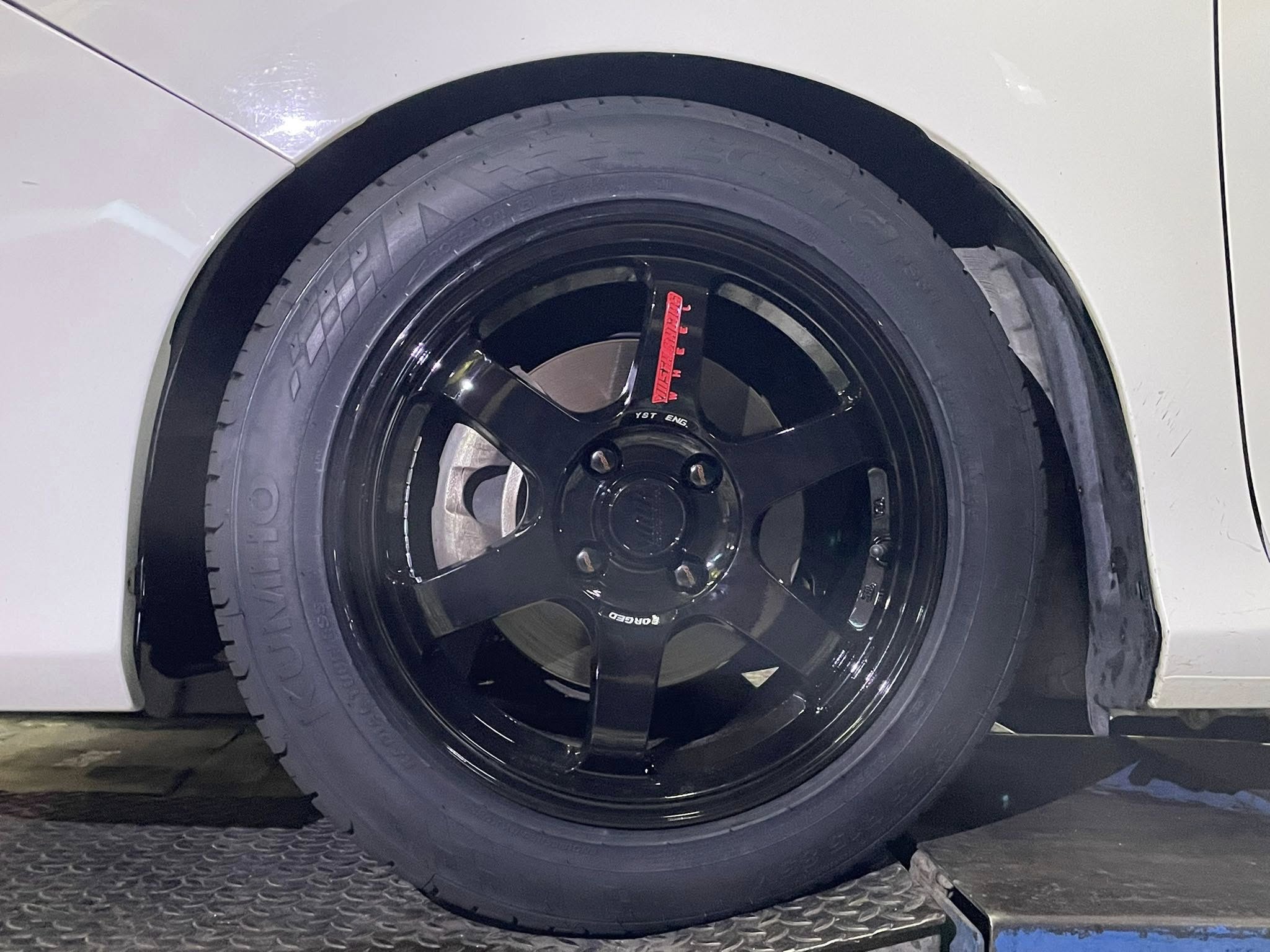 #HONDA_CITY🚘❤️💫 🛞🐘#KUMHO_PS31_195/55R15 ❤️ 🛞 #ล้อTE37 15X7 ET35 4X100 ดำหยอดแดง