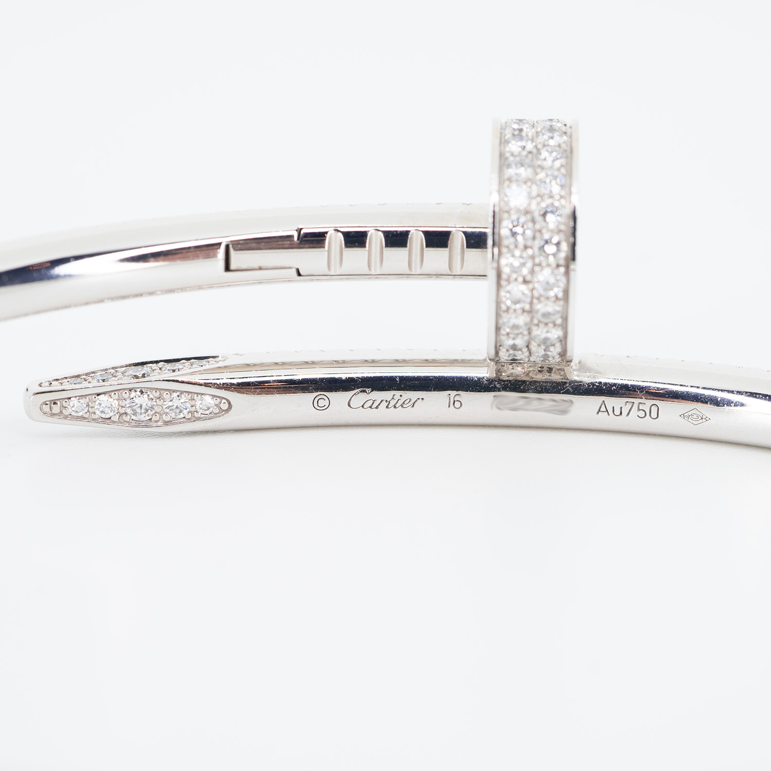 **Sold** แหวน Cartier Juste Un Clou Bracelet with Pave Diamond ทองขาว18K ไซส์ 16# (Used) +กล่องและการ์ดไทย2022