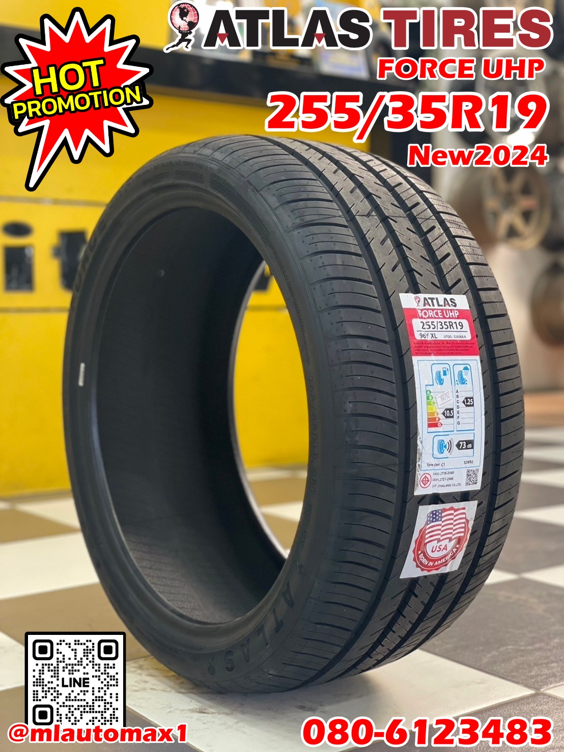 🔥#Atlas UHP 255/35R19 ยางใหม่ปี2024🔥