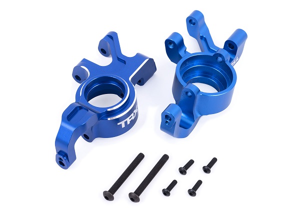 7836-BLUE Steering blocks, 6061-T6 aluminum (blue-anodized), left & right
