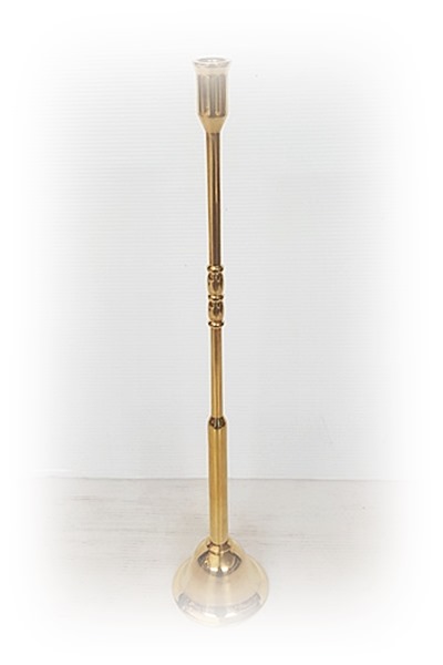 เชิงเทียนชนวน 16 นิ้ว ทองเหลืองไทย ราคาต้นละ