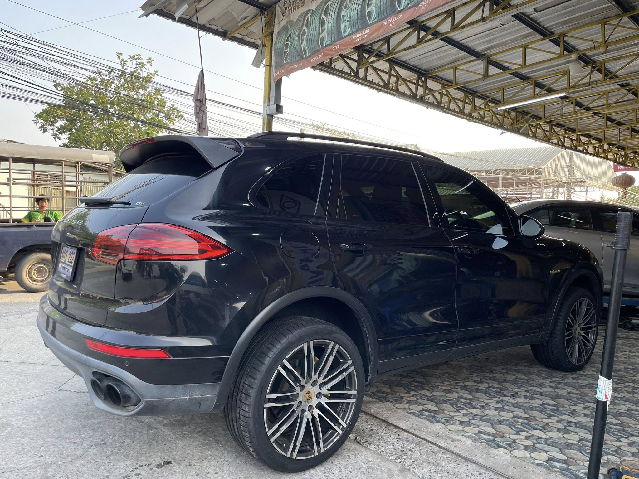PORSCHE_CAYENNE 🚘เปลี่ยนยาง 🛞🐘#GITI_SportS2_295/35R21