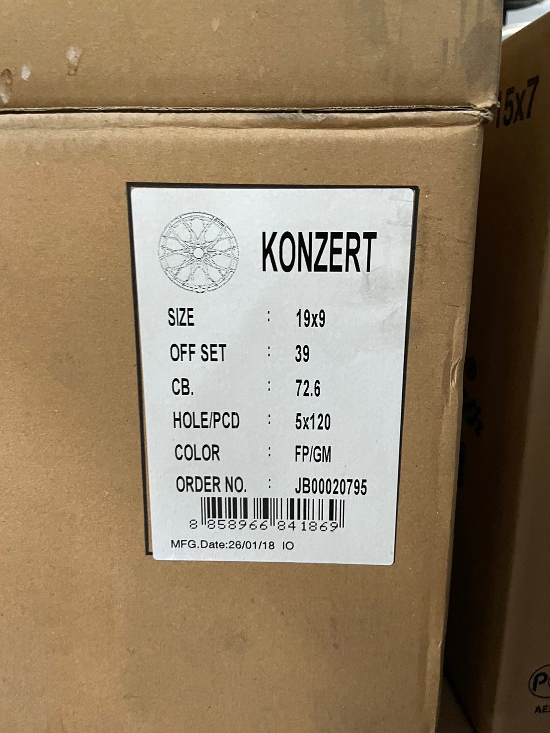 ล้อแม็กใหม่ขอบ19 #SSW_KONZERT 19x8 ET30 5x120 19x9 ET37 5x120