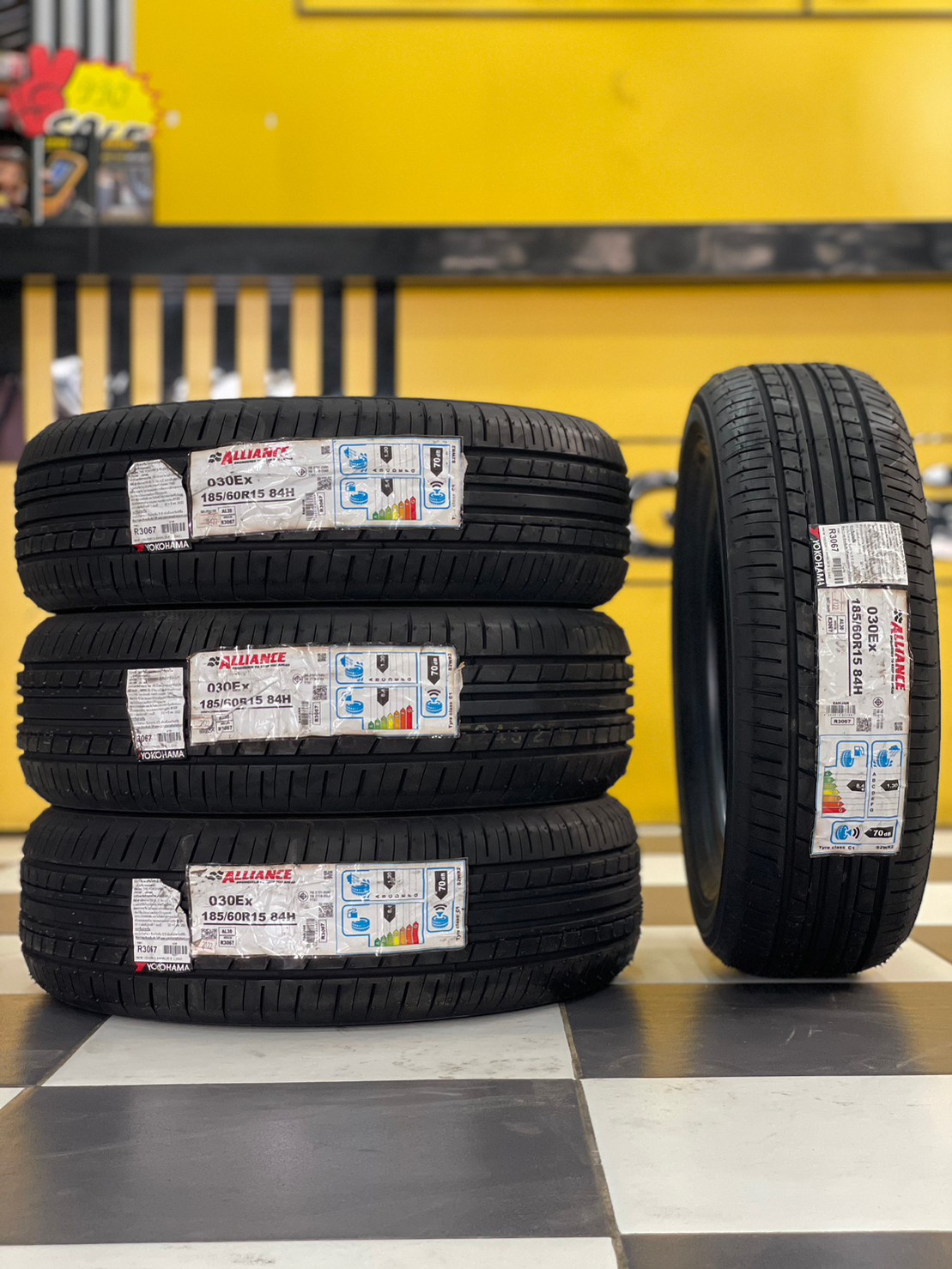 🇯🇵 YOKOHAMA 🇯🇵 #ALLIANCE : AL30 185/60R15 ยางใหม่ปี2022 (4เส้น) พร้อมติดตั้งฟรี